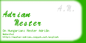 adrian mester business card